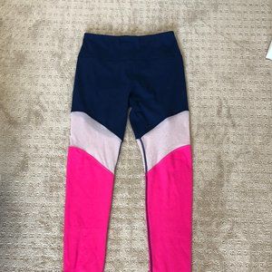 C & C California Pink/ Navy Leggings, EUC, M
